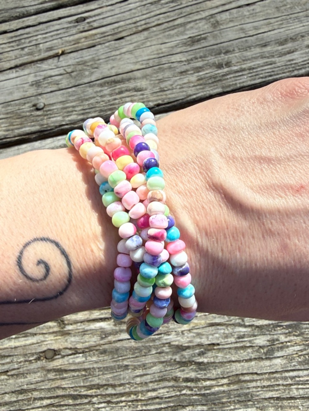 Multicolor Mookaite Bead Bracelet - Women Jewelry